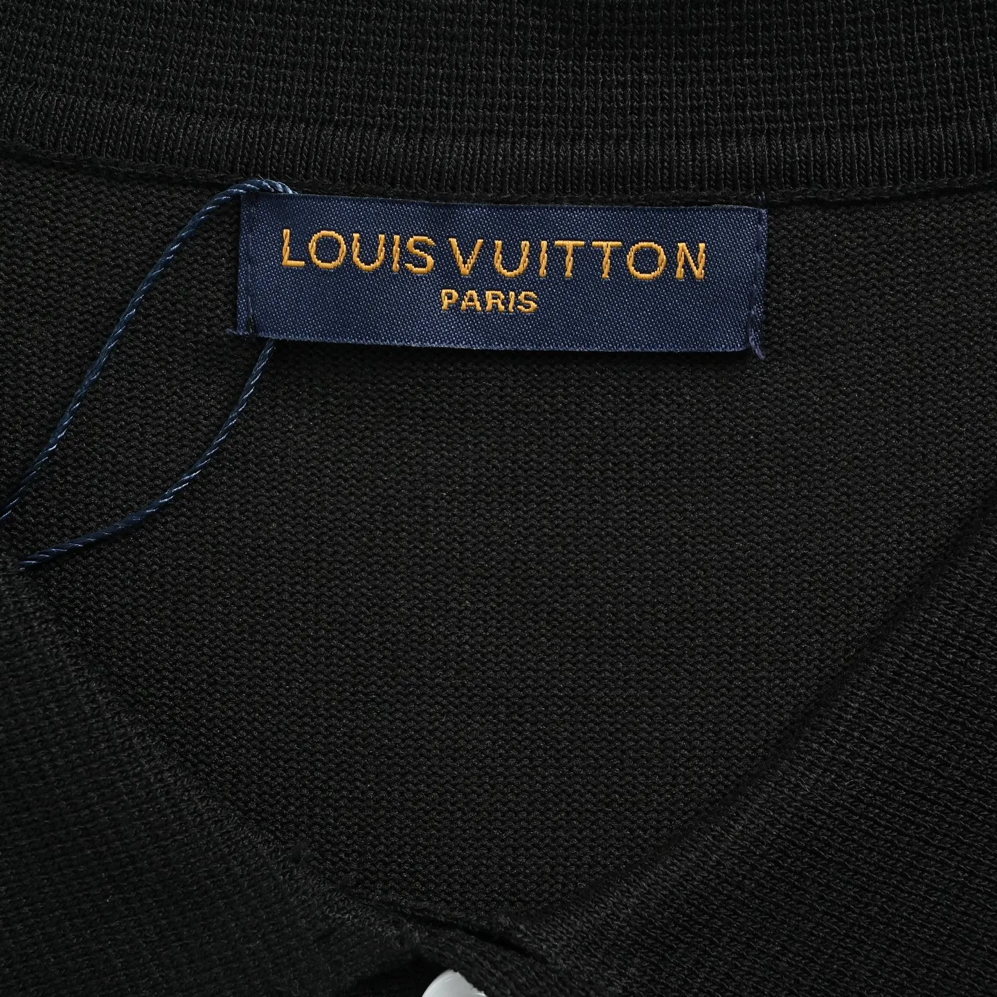 Louis Vuitton/Louis Vuitton striped signature letter jacquard knitted Polo short sleeves